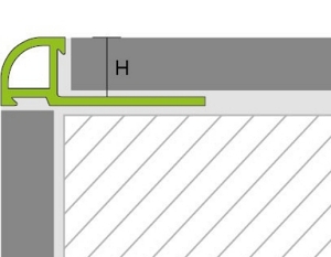 h2o Proline-Systems Proras RAS íves csempeprofil