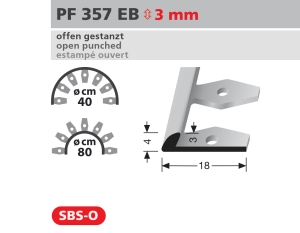 h2o PF 357 EB 3,0mm ívesíthető indító és lezáró profil méretek, Vinyl és egyéb anyagokhoz 