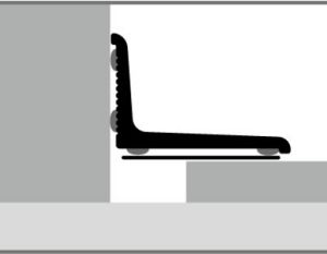 PF 369 N SK asszimetrikus indító,lezáró L-proﬁl, F18 alumínium porszórt ANTRACIT SZÜRKE RAL7016, H: 18/12 mm, L: 270cm