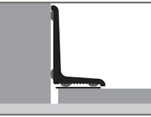 PF 369 N SK asszimetrikus indító,lezáró L-proﬁl, F18 alumínium porszórt ANTRACIT SZÜRKE RAL7016, H: 18/12 mm, L: 270cm