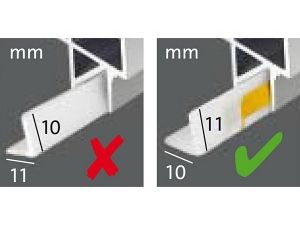 DUR SQSAE LED 110-T/250 SQUARESTEP-LED LÉPCSŐ profil, alu TITAN eloxált, H: 11,0mm, L:250cm