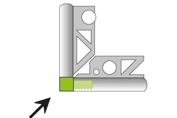 Proline EQZE100 UNI sarok, V2A rm acél, H:10mm