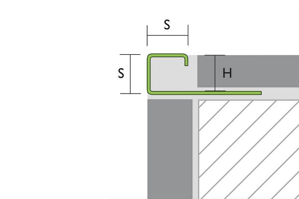 Proline QEG0801 NÉGYZET profil, V2A rm acél, H: 8mm, L: 250cm