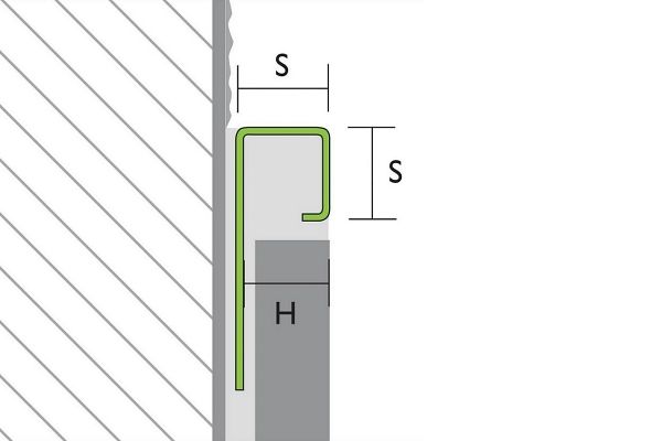 PRO QEG0801 NÉGYZET profil, V2A rm acél, H: 8mm, L: 250cm