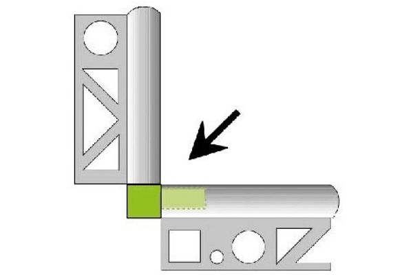 PRO QEG1101 NÉGYZET profil, V2A rm acél, H: 11mm, L: 250cm