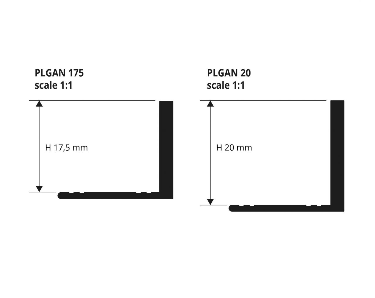 PRG PLGAN 20 CSISZOLHATÓ L-proﬁl alu NATÚR, Szél.: 2,5mm, H: 20mm, L: 270cm