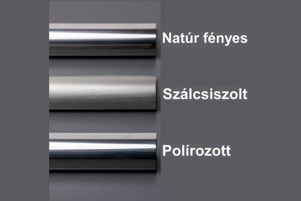 PRO REB1001 ÍVES profil, SZÁLCSISZOLT V2A rm acél, H: 10,0mm, L: 250cm