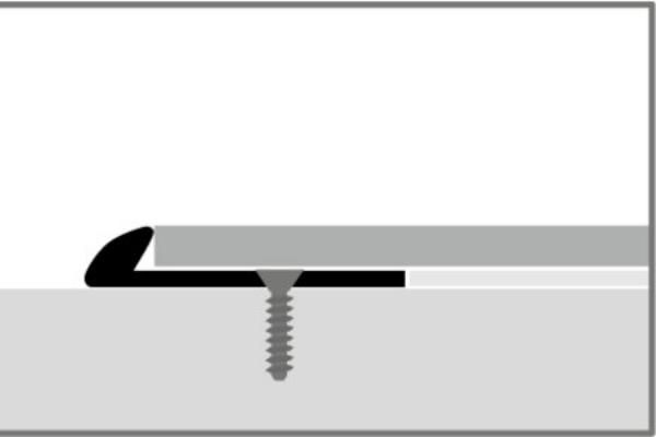 PF 356 2,5mm LEZÁRÓ és INDÍTÓ profil, F9 alumínium MATT HOMOK (SAND) eloxált, Vtg: 2,5/3,5mm, B: 18mm, L: 250cm