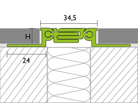 PRO 61619 ProconnexMove szerkezet dilatációs profil ALU SILBER ELOX 10mm, 250cm