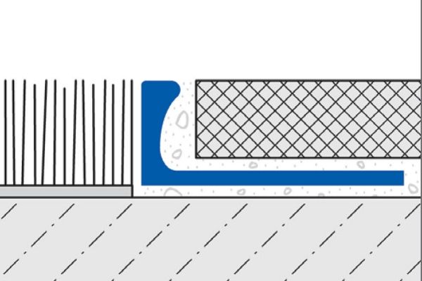 DUR DSAC630 L-proﬁl alu FEHÉR RAL9030 porszórt, H: 6mm, L: 250cm