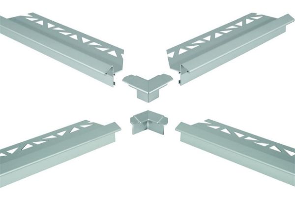 DUR BKAE130 Durabal BK teraszprofil, aluminium MATT EZÜST eloxált, H1: 13mm, H2: 22mm, L: 300cm