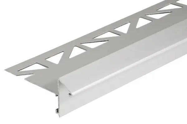 DUR BKAE130 Durabal BK teraszprofil, aluminium MATT EZÜST eloxált, H1: 13mm, H2: 22mm, L: 300cm